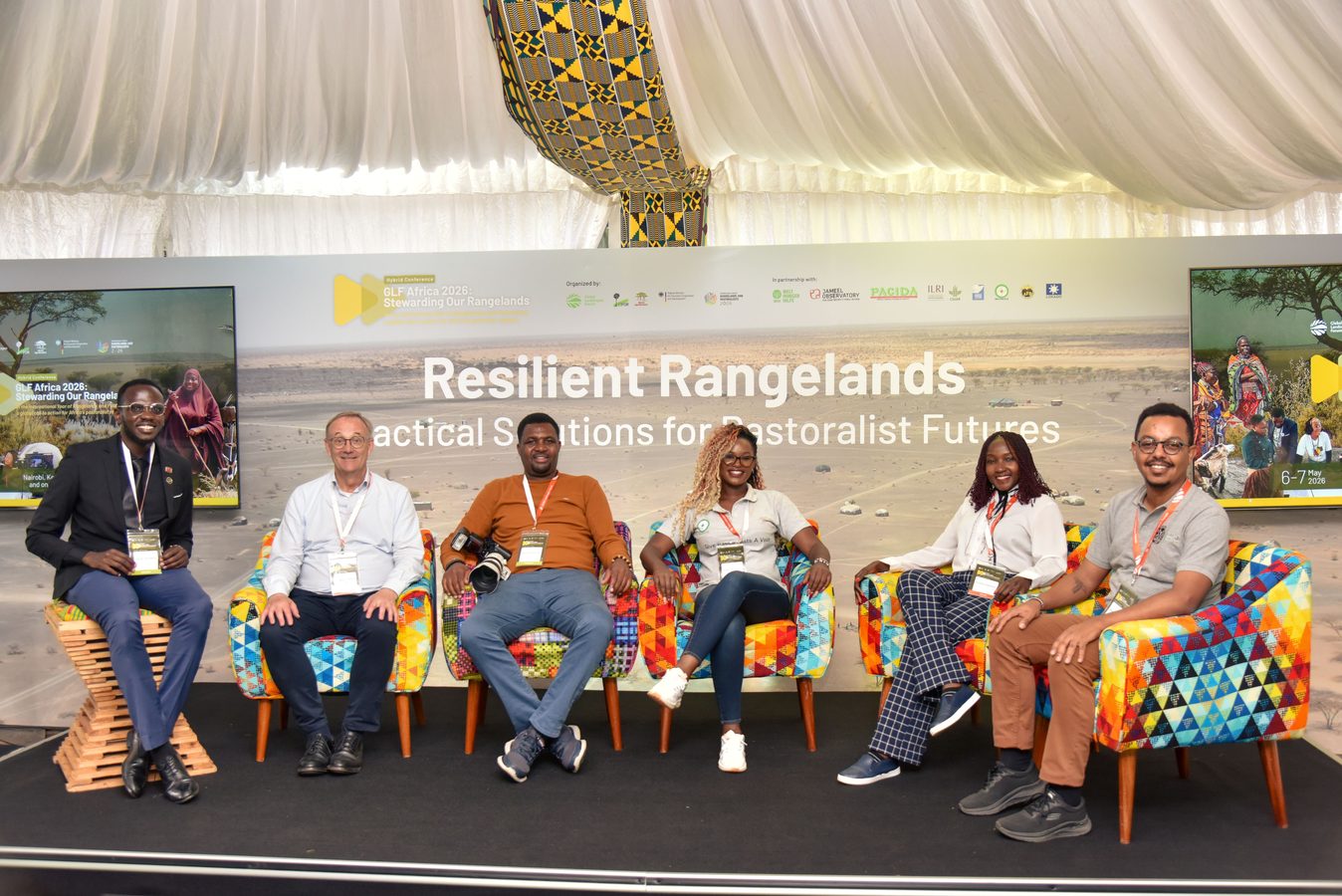 Panel seated on stage at GLF Africa